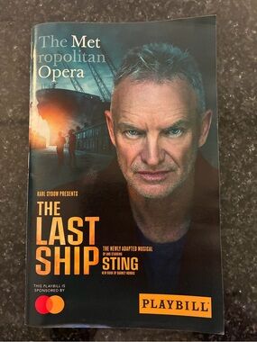 Sting The Last Ship Rare Playbill - Met Opera NYC Musical Production June 2026